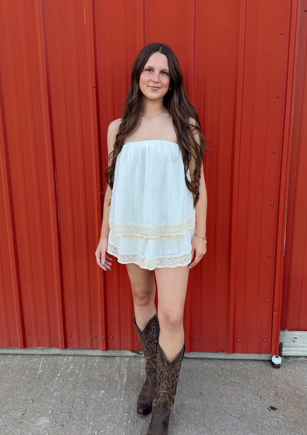 Cowgirl Lace Romper