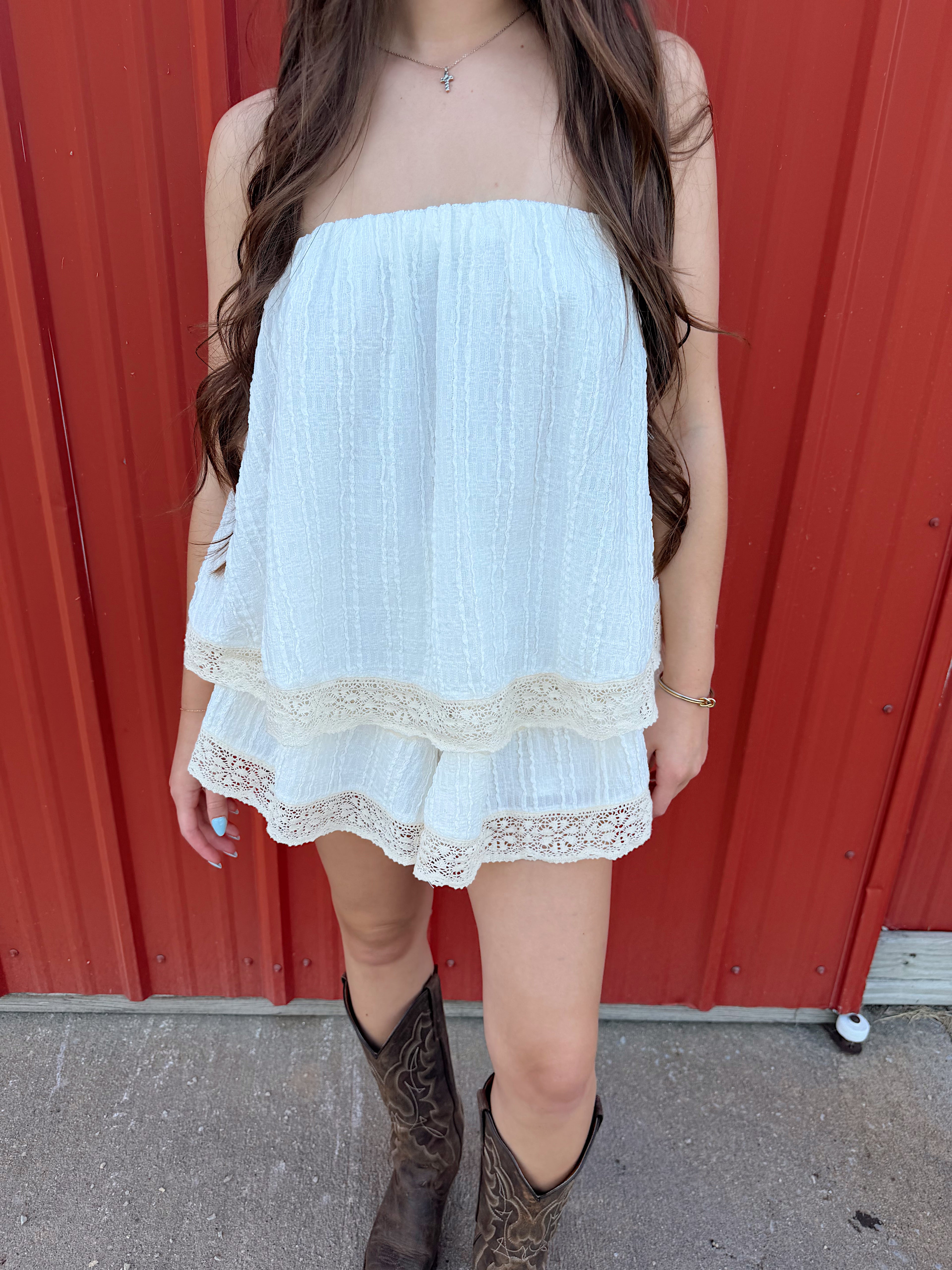 Cowgirl Lace Romper